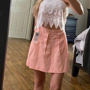 French connection peach skirt